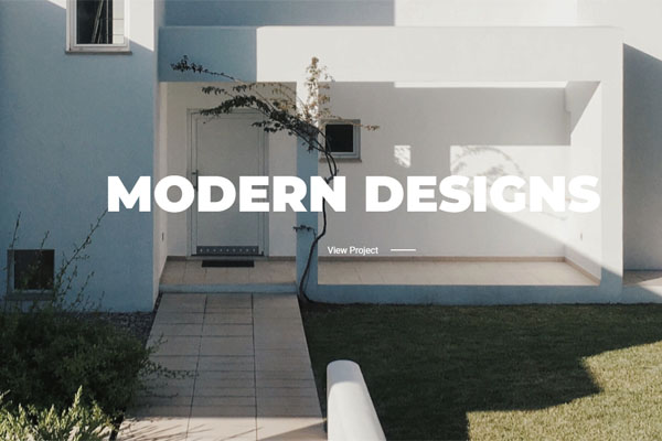 現代建筑空間設計網站模板